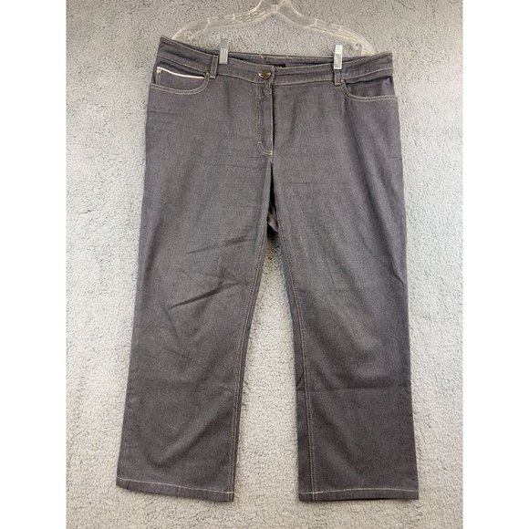 ESCADA Women's Size 46 US 18 Gray Straight Leg Slacks Dress - Picture 1 of 11